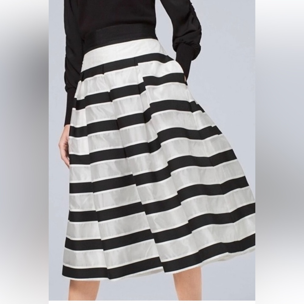 White House Black Market Full A line striped skirt